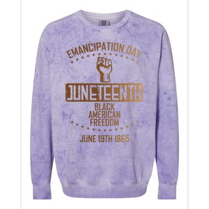 Emancipation Juneteenth Fist June 19th 1865 Colorblast Crewneck Sweatshirt