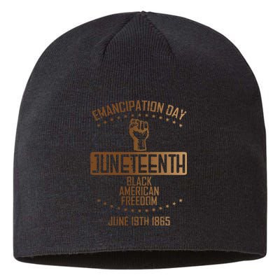 Emancipation Juneteenth Fist June 19th 1865 Sustainable Beanie