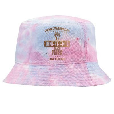 Emancipation Juneteenth Fist June 19th 1865 Tie-Dyed Bucket Hat