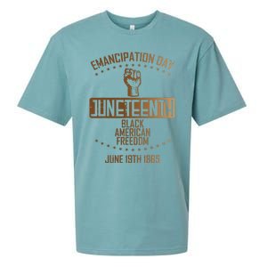 Emancipation Juneteenth Fist June 19th 1865 Sueded Cloud Jersey T-Shirt