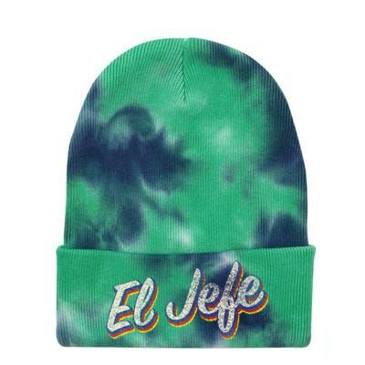 El Jefe Funny Mexican The Boss Spanish Tie Dye 12in Knit Beanie