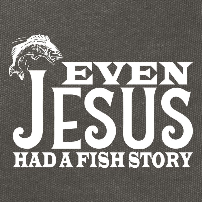 Even Jesus Had A Fish Story Cotton Canvas Backpack