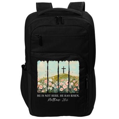 Easter Jesus He Is Not Here He Has Risen Wildflower Spring Impact Tech Backpack