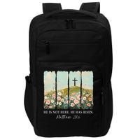 Easter Jesus He Is Not Here He Has Risen Wildflower Spring Impact Tech Backpack