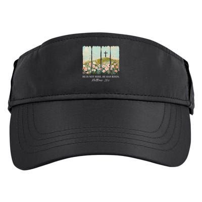 Easter Jesus He Is Not Here He Has Risen Wildflower Spring Adult Drive Performance Visor