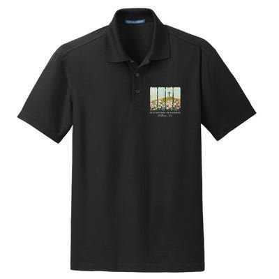 Easter Jesus He Is Not Here He Has Risen Wildflower Spring Dry Zone Grid Polo