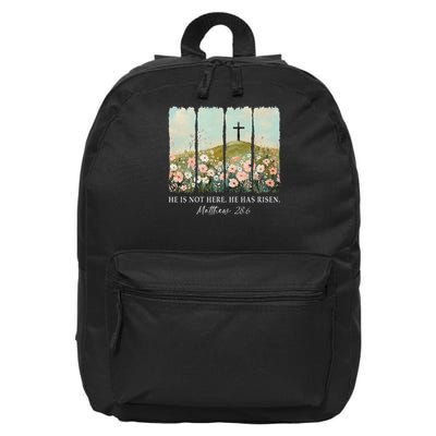 Easter Jesus He Is Not Here He Has Risen Wildflower Spring 16 in Basic Backpack