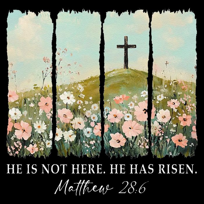 Easter Jesus He Is Not Here He Has Risen Wildflower Spring 16 in Basic Backpack