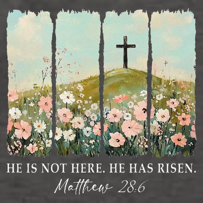 Easter Jesus He Is Not Here He Has Risen Wildflower Spring Vector Backpack