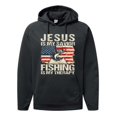 Even Jesus Had A Fish Story Funny Fishing Fisherman Performance Fleece Hoodie