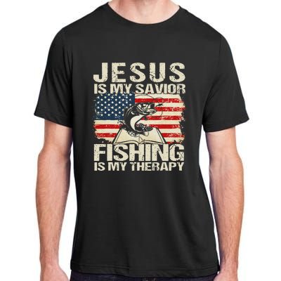 Even Jesus Had A Fish Story Funny Fishing Fisherman Adult ChromaSoft Performance T-Shirt