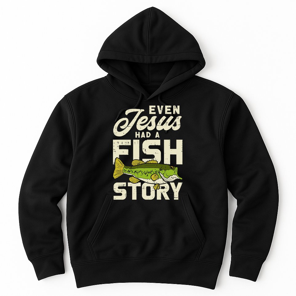 Even Jesus Had A Fish Story Cute Love Fishing Hoodie