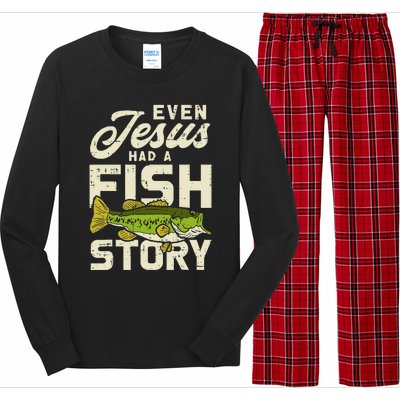 Even Jesus Had A Fish Story Cute Love Fishing Long Sleeve Pajama Set