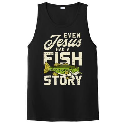 Even Jesus Had A Fish Story Cute Love Fishing PosiCharge Competitor Tank