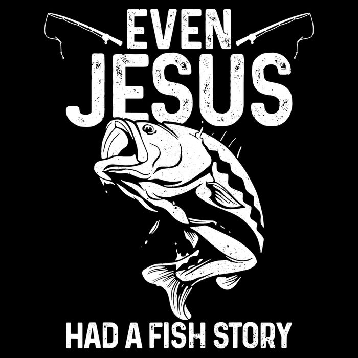 Even Jesus Had A Fish Story Funny Fishing Fisherman 16 in Basic Backpack