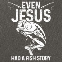 Even Jesus Had A Fish Story Funny Fishing Fisherman Cotton Canvas Backpack