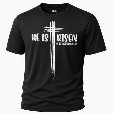 Easter Jesus He Is Risen Indeed Religious Christian Women Cooling Performance Crew T-Shirt