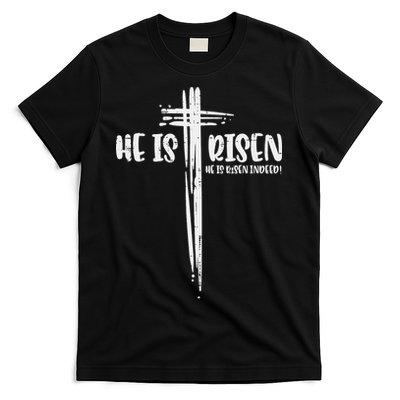 Easter Jesus He Is Risen Indeed Religious Christian Women T-Shirt