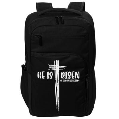Easter Jesus He Is Risen Indeed Religious Christian Women Impact Tech Backpack