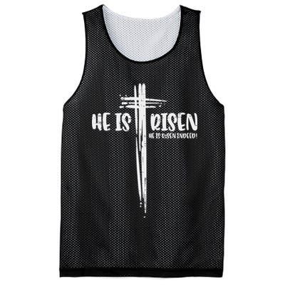 Easter Jesus He Is Risen Indeed Religious Christian Women Mesh Reversible Basketball Jersey Tank