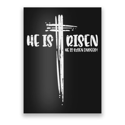 Easter Jesus He Is Risen Indeed Religious Christian Women Poster