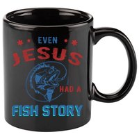 Even Jesus Had A Fish Story Funny Fishing 11oz C Handle Ceramic Mug