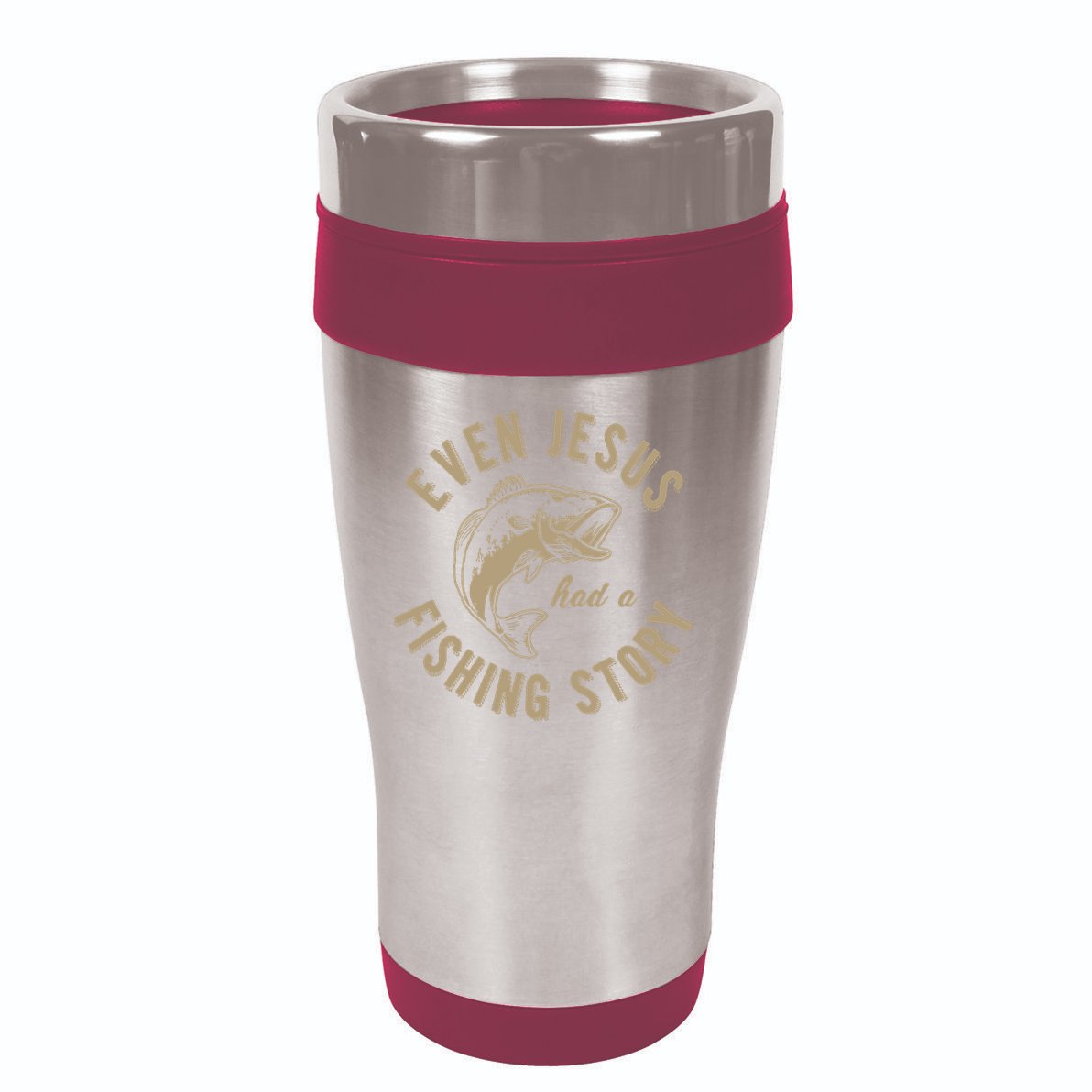 Even Jesus Had A Fishing Story Gift Funny Christian Fish 16oz Travel Tumbler