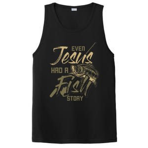 Even Jesus Had A Fish Story Jesus Gift PosiCharge Competitor Tank