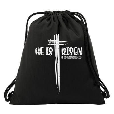 Easter Jesus He Is Risen Indeed Religious Christian Drawstring Bag