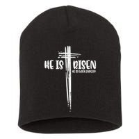 Easter Jesus He Is Risen Indeed Religious Christian Short Acrylic Beanie