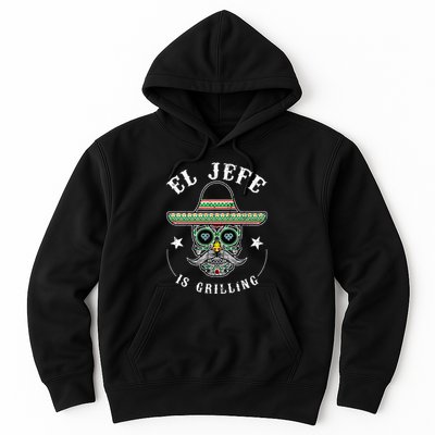 El Jefe Is Grilling Stand Back Funny Mexican Dad Jefe Hoodie