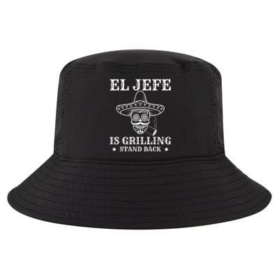 El Jefe Is Grilling Funny Mexican Dad BBQ Grill Cool Comfort Performance Bucket Hat