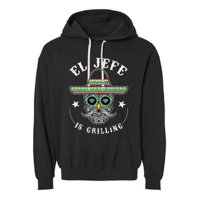 El Jefe Is Grilling Stand Garment-Dyed Fleece Hoodie