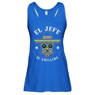 El Jefe Is Grilling Stand Ladies Essential Flowy Tank