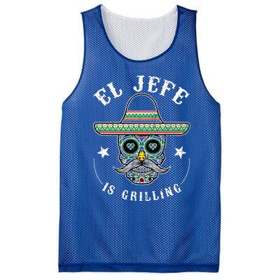 El Jefe Is Grilling Stand Mesh Reversible Basketball Jersey Tank