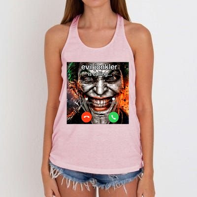 Evil Jonkler Is Calling Women's Knotted Racerback Tank