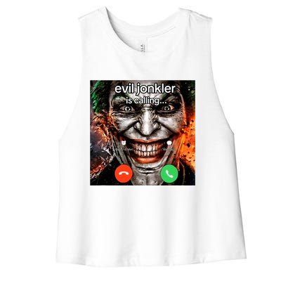 Evil Jonkler Is Calling Women's Racerback Cropped Tank