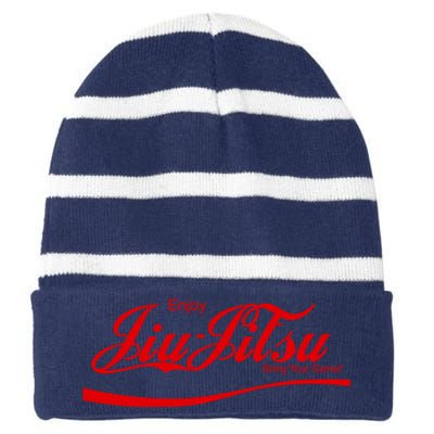 Enjoy Jiu Jitsu Striped Beanie with Solid Band