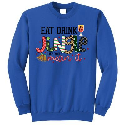 Eat Jingle Like You Mean It Christmas Spirit Holiday Cute Gift Sweatshirt