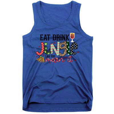 Eat Jingle Like You Mean It Christmas Spirit Holiday Cute Gift Tank Top