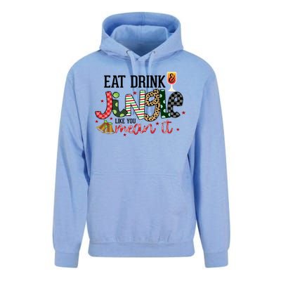 Eat Jingle Like You Mean It Christmas Spirit Holiday Cute Gift Unisex Surf Hoodie