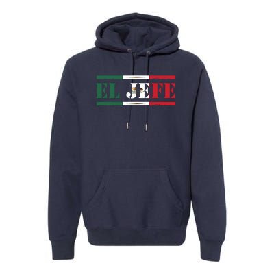 El Jefe Mexican Chef Hispanic Boss Mexico Dia De Los Muertos Premium Hoodie