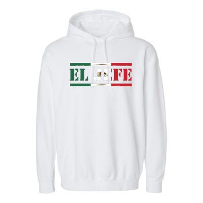 El Jefe Mexican Chef Hispanic Boss Mexico Dia De Los Muertos Garment-Dyed Fleece Hoodie