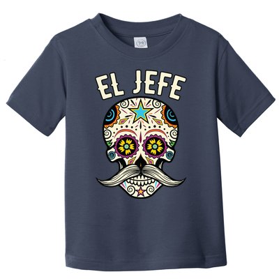 El Jefe Mexican Boss Sugar Skull Day Of The Dead Toddler T-Shirt