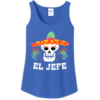 El Jefe Mexican Skull Day Of The Dead Ladies Essential Tank