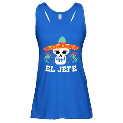 El Jefe Mexican Skull Day Of The Dead Ladies Essential Flowy Tank