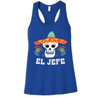 El Jefe Mexican Skull Day Of The Dead Women's Racerback Tank