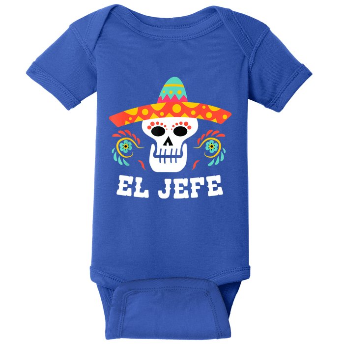 El Jefe Mexican Skull Day Of The Dead Baby Bodysuit