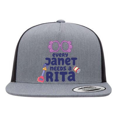 Every Janet Needs A Rita. Flat Bill Trucker Hat