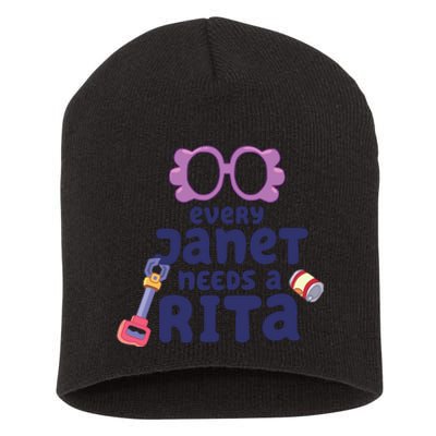 Every Janet Needs A Rita. Short Acrylic Beanie